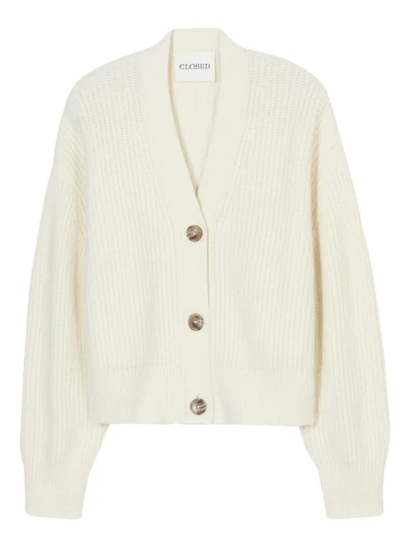 WOOL BLEND V-NECKED CARDIGAN sold by Lord & Taylor