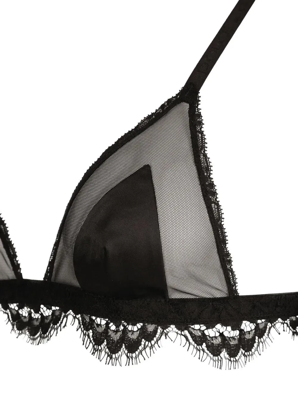 SEMI-SHEER BRA WITH LACE DETAILS sold by Lord & Taylor product image thumbnail 3