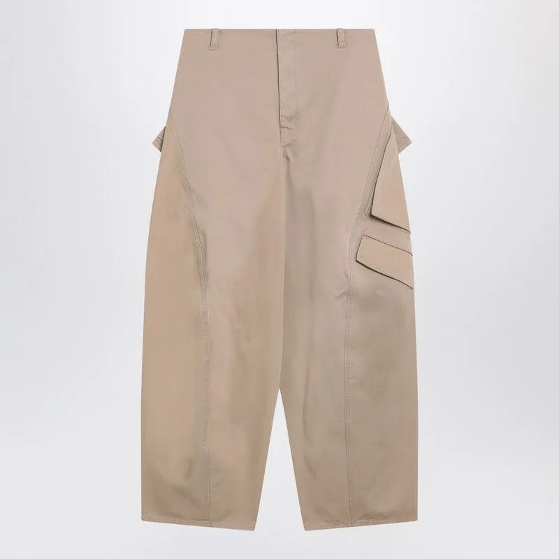BEIGE CHINO CARGO PANTS made by Alaia