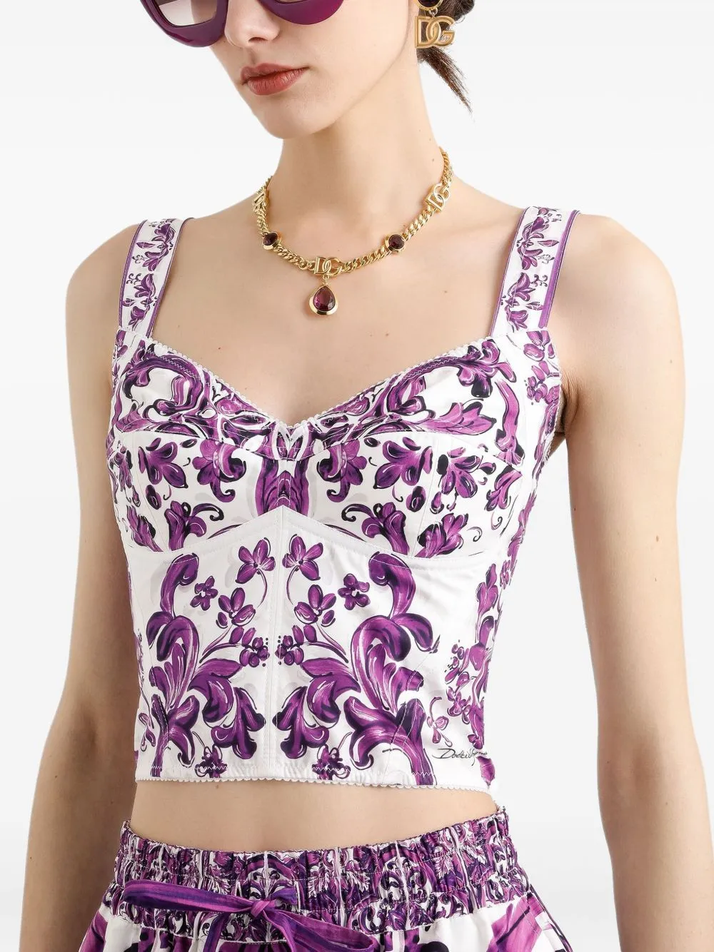 MAIOLICA PRINT BUSTIER TOP sold by Lord & Taylor product image thumbnail 4