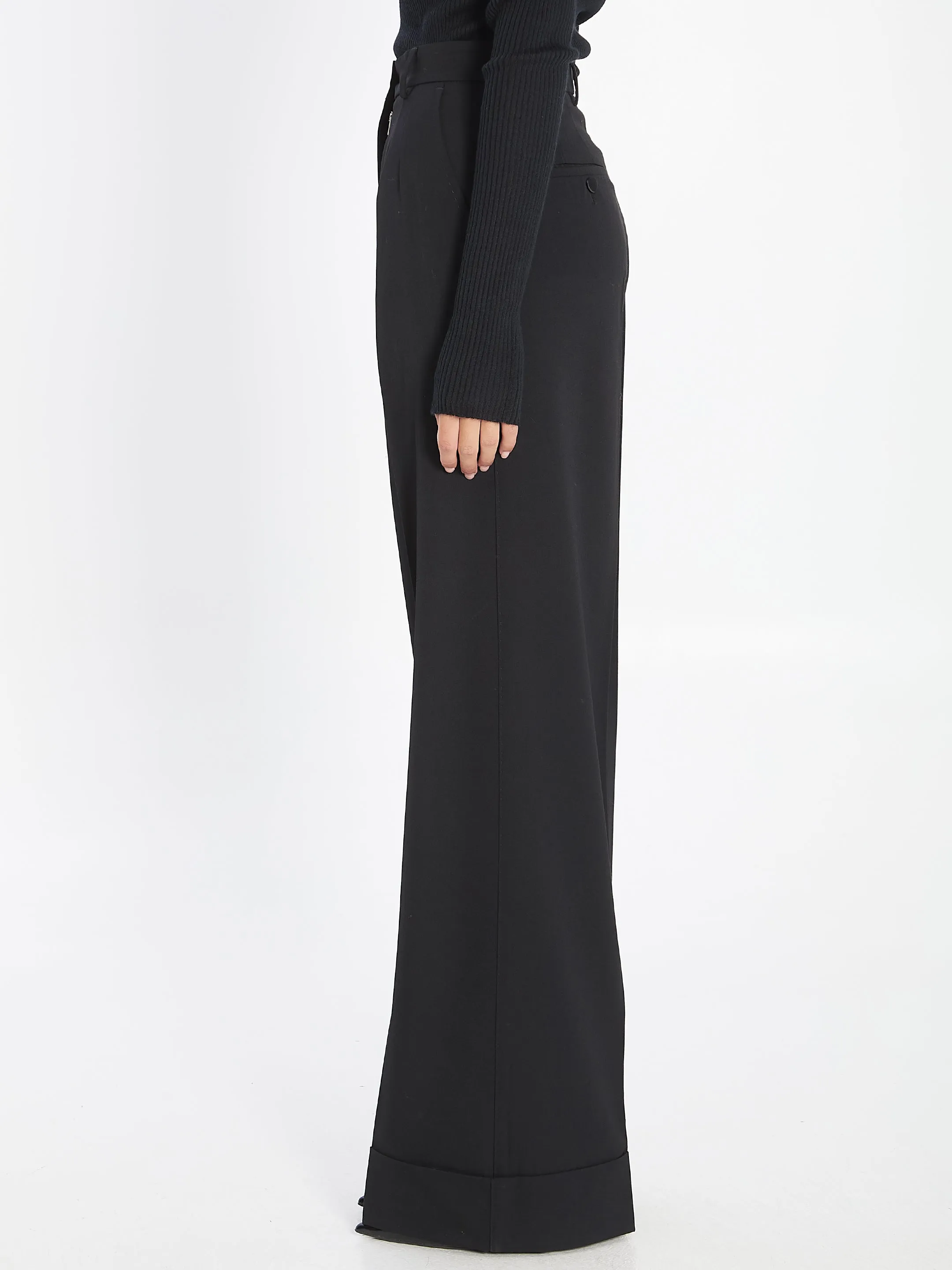 PLEATED WIDE LEG TROUSERS sold by Lord & Taylor product image thumbnail 3