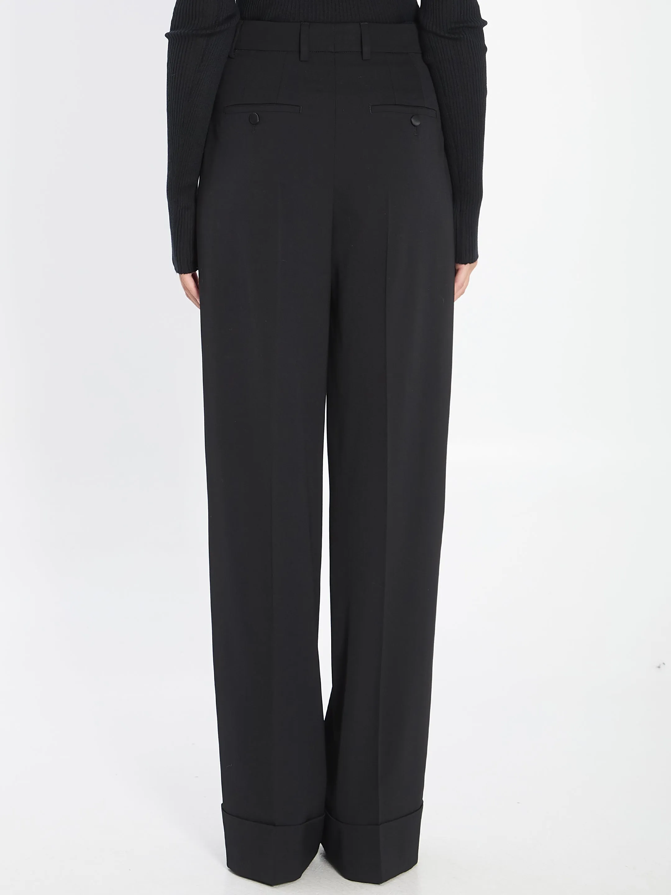 PLEATED WIDE LEG TROUSERS sold by Lord & Taylor product image thumbnail 4