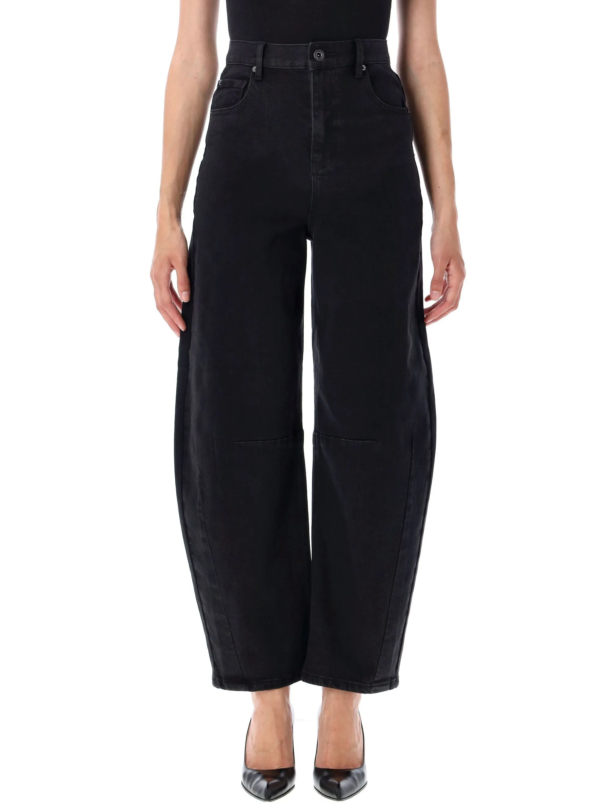 HIGH-RISE JEANS WITH A WIDE-LEG SILHOUETTE sold by Lord & Taylor