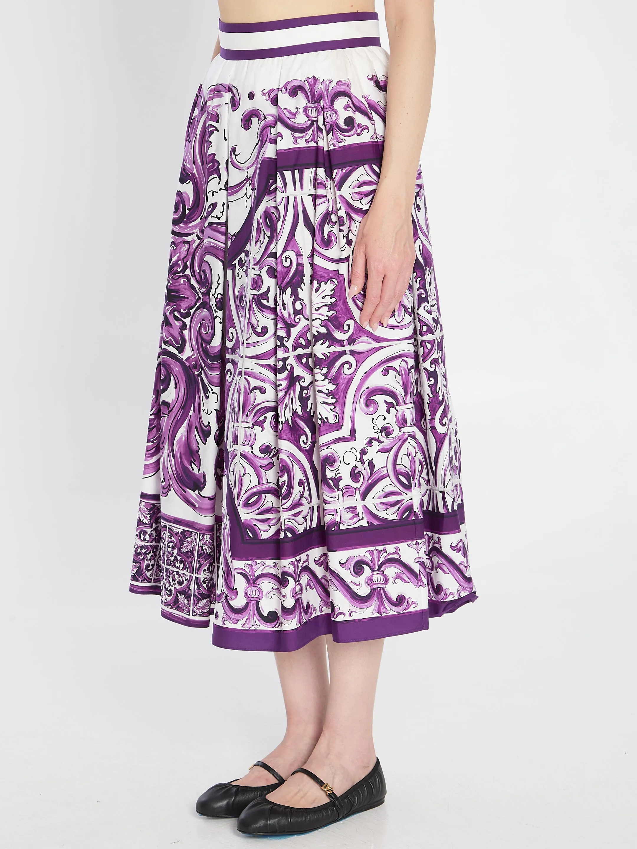 MAJOLICA PRINT MID-LENGTH SKIRT sold by Lord & Taylor product image thumbnail 2