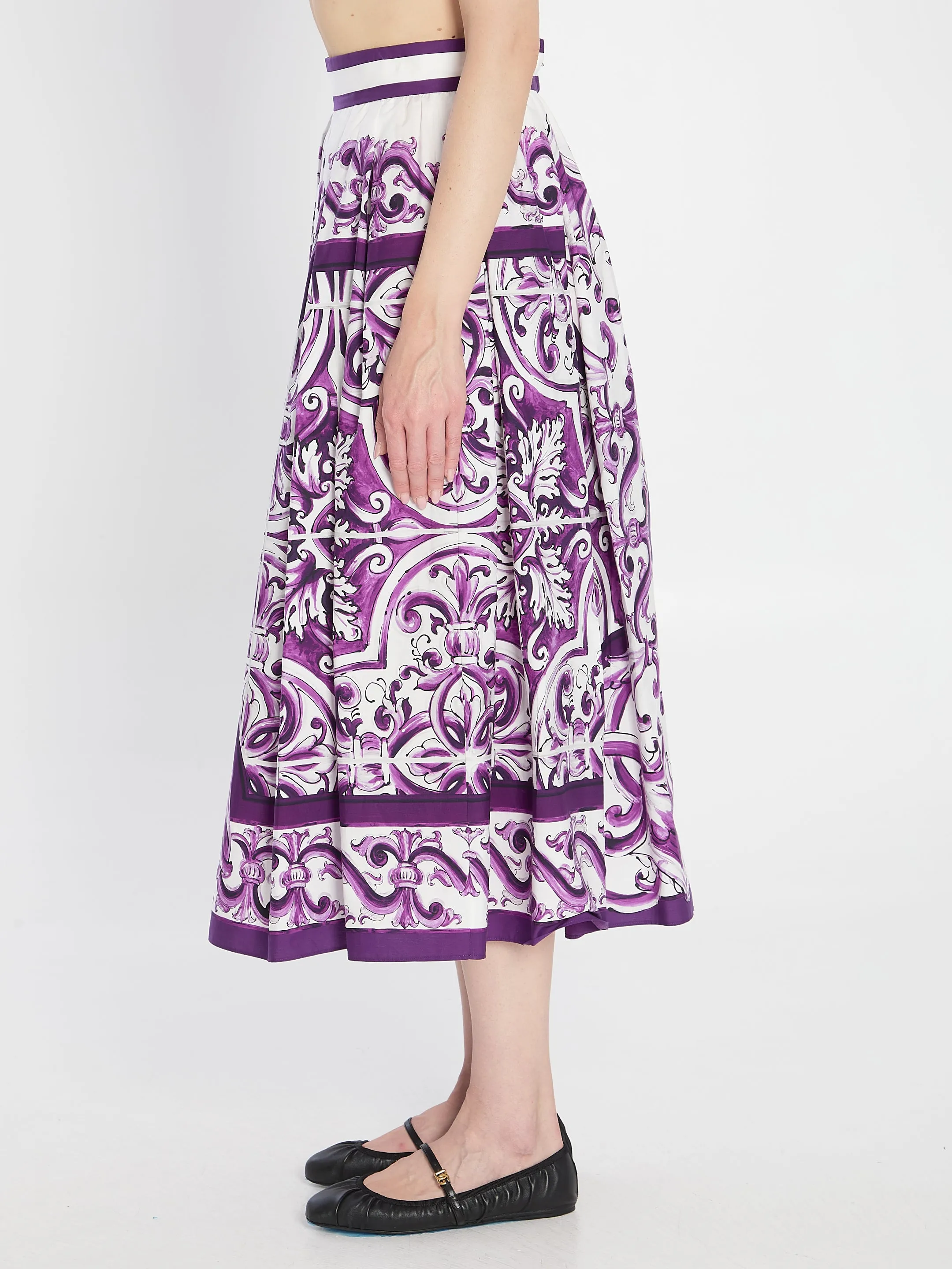 MAJOLICA PRINT MID-LENGTH SKIRT sold by Lord & Taylor product image thumbnail 3