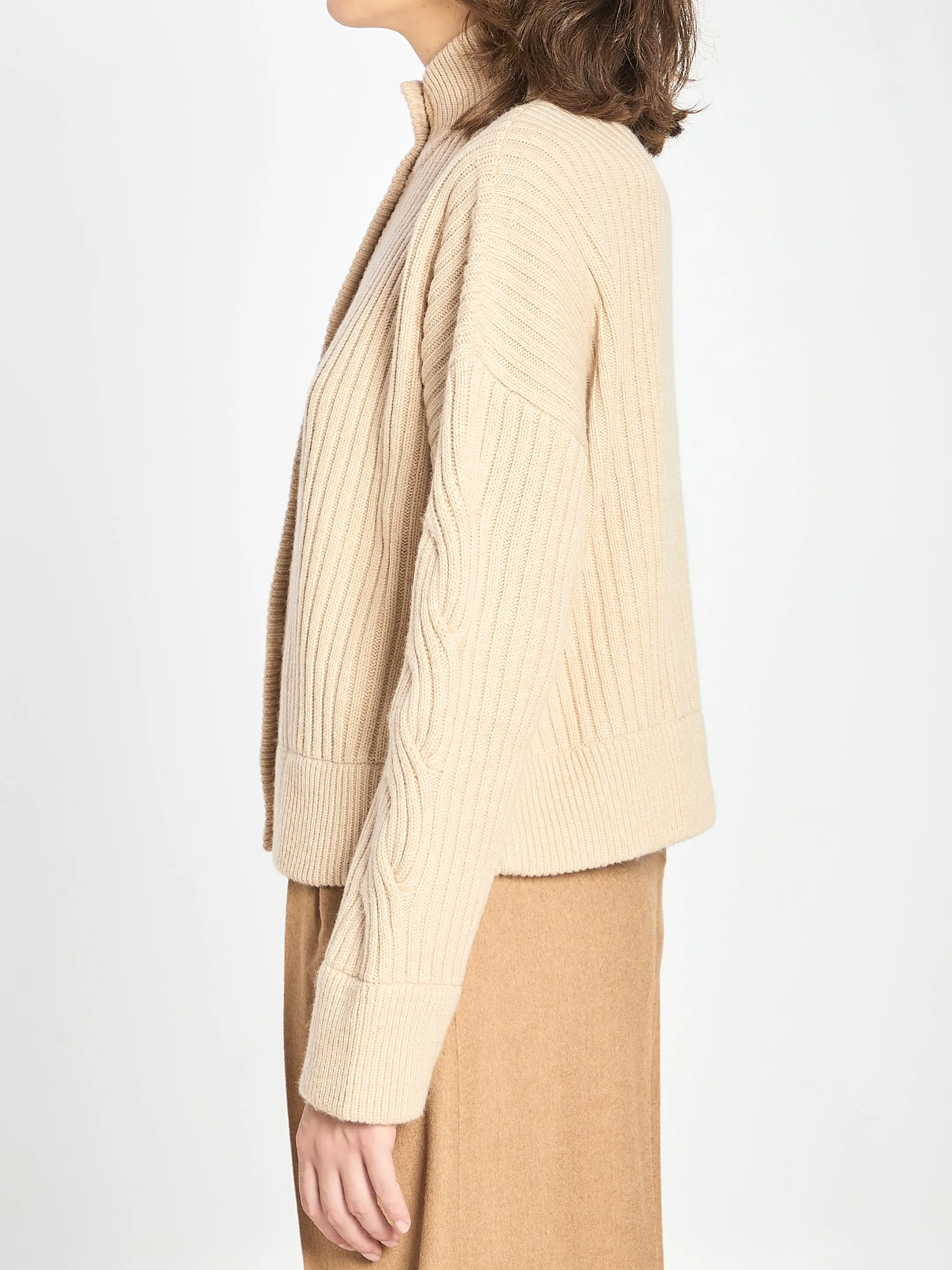 RIBBED CARDIGAN IN WOOL AND CASHMERE sold by Lord & Taylor product image thumbnail 3