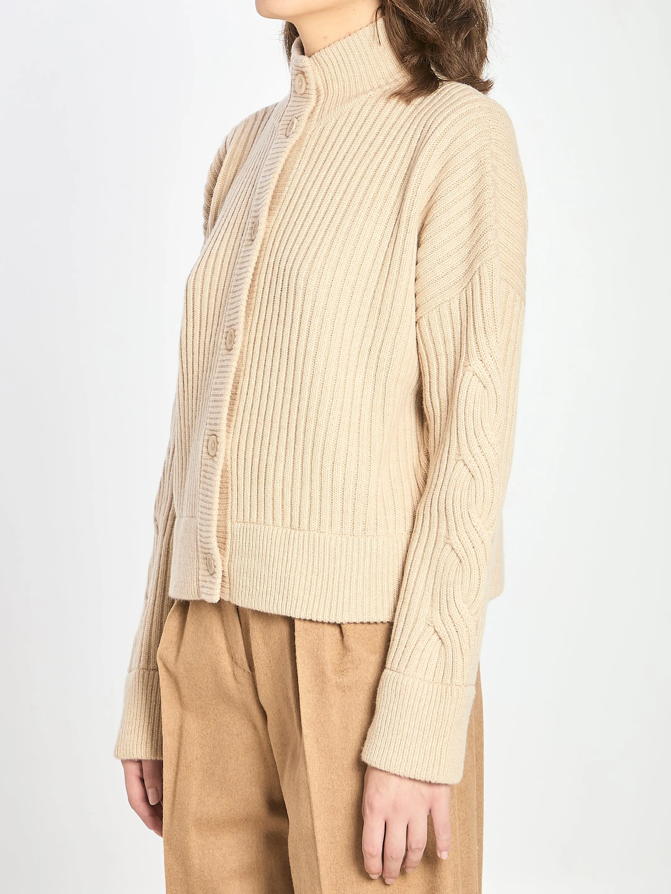 RIBBED CARDIGAN IN WOOL AND CASHMERE sold by Lord & Taylor product image thumbnail 2