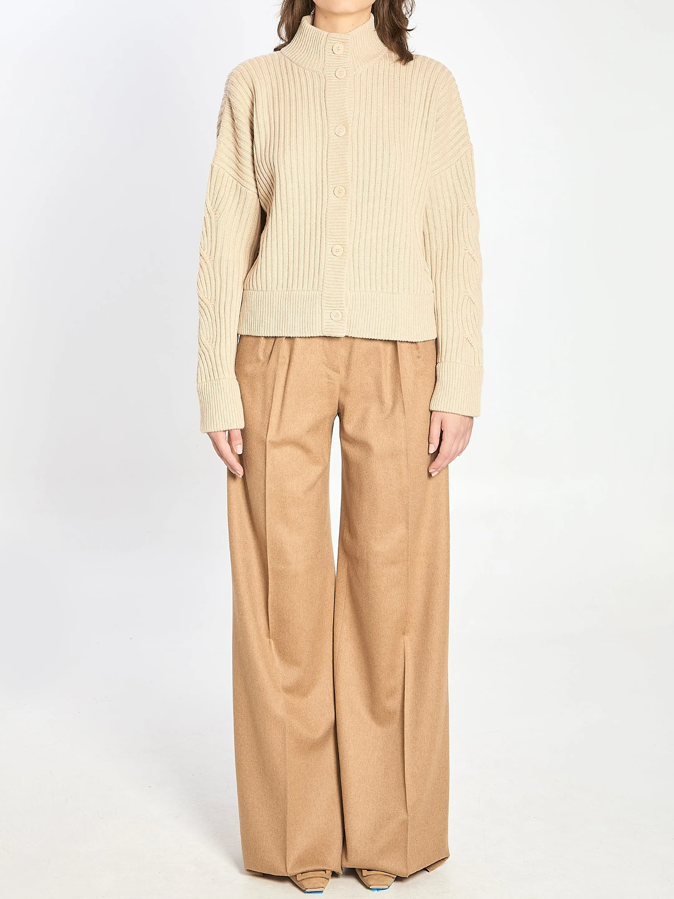 RIBBED CARDIGAN IN WOOL AND CASHMERE sold by Lord & Taylor product image thumbnail 5