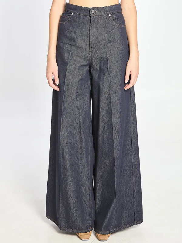 JEANS WIDE LEG IN DENIM sold by Lord & Taylor