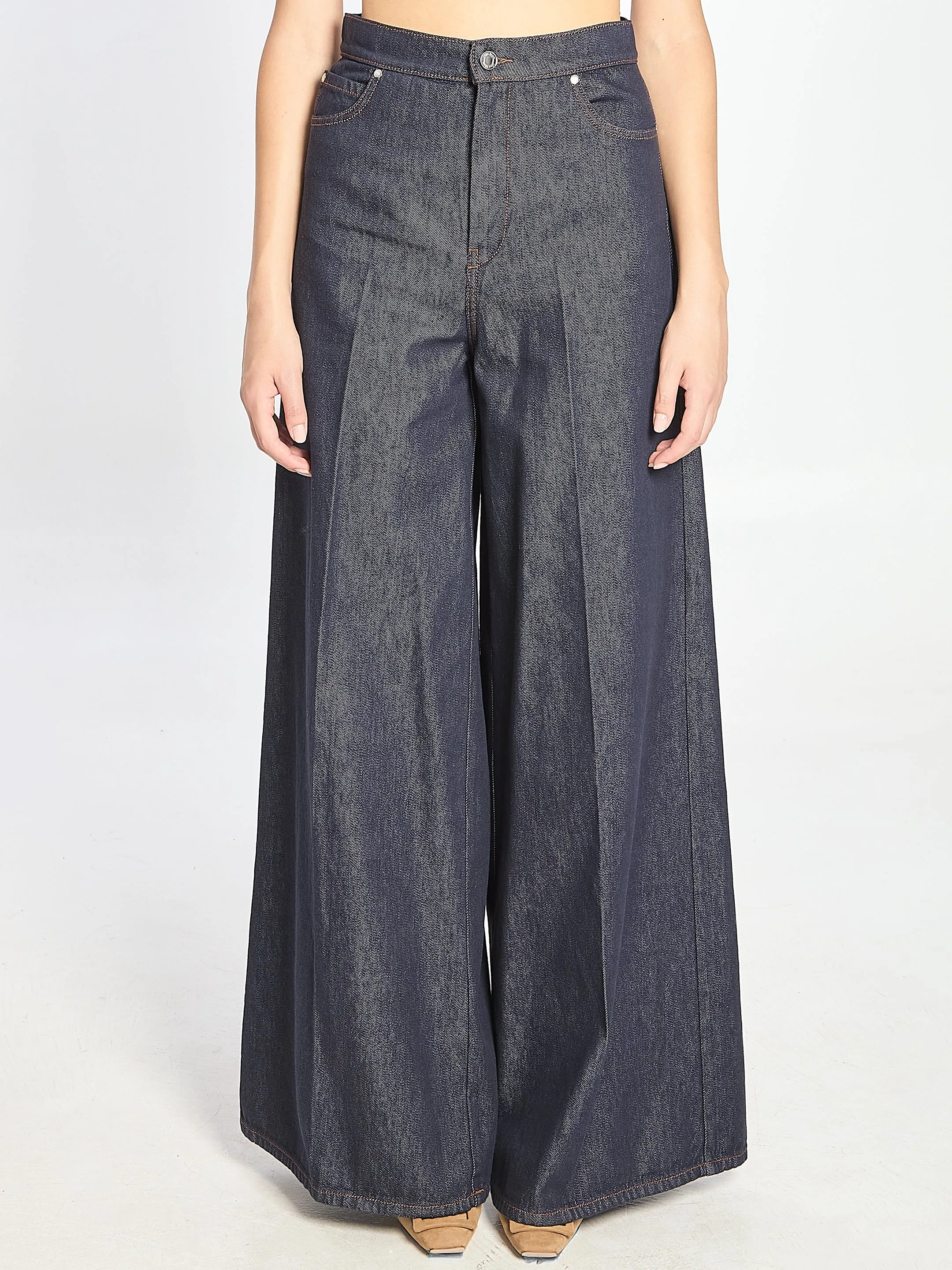 JEANS WIDE LEG IN DENIM sold by Lord & Taylor