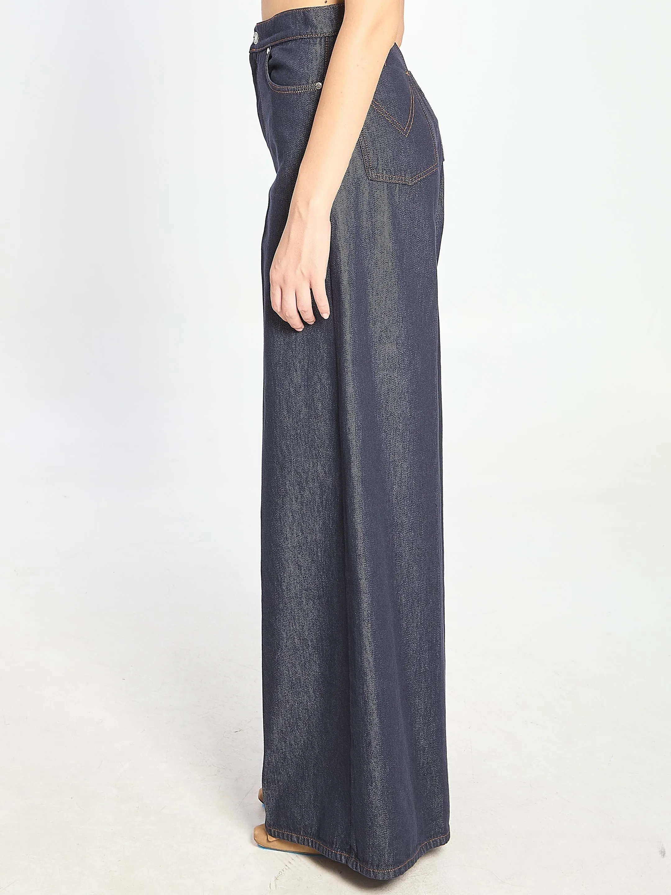 JEANS WIDE LEG IN DENIM sold by Lord & Taylor product image thumbnail 3