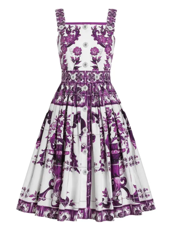 MAIOLICA PRINT MIDI DRESS sold by Lord & Taylor