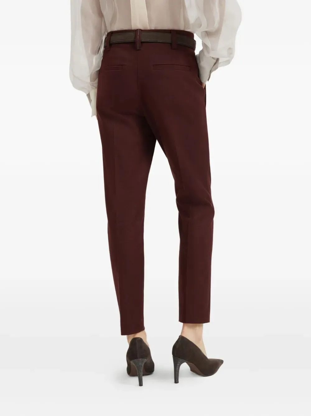 STRETCH-COTTON TROUSERS WITH BUTTON FASTENING sold by Lord & Taylor product image thumbnail 4