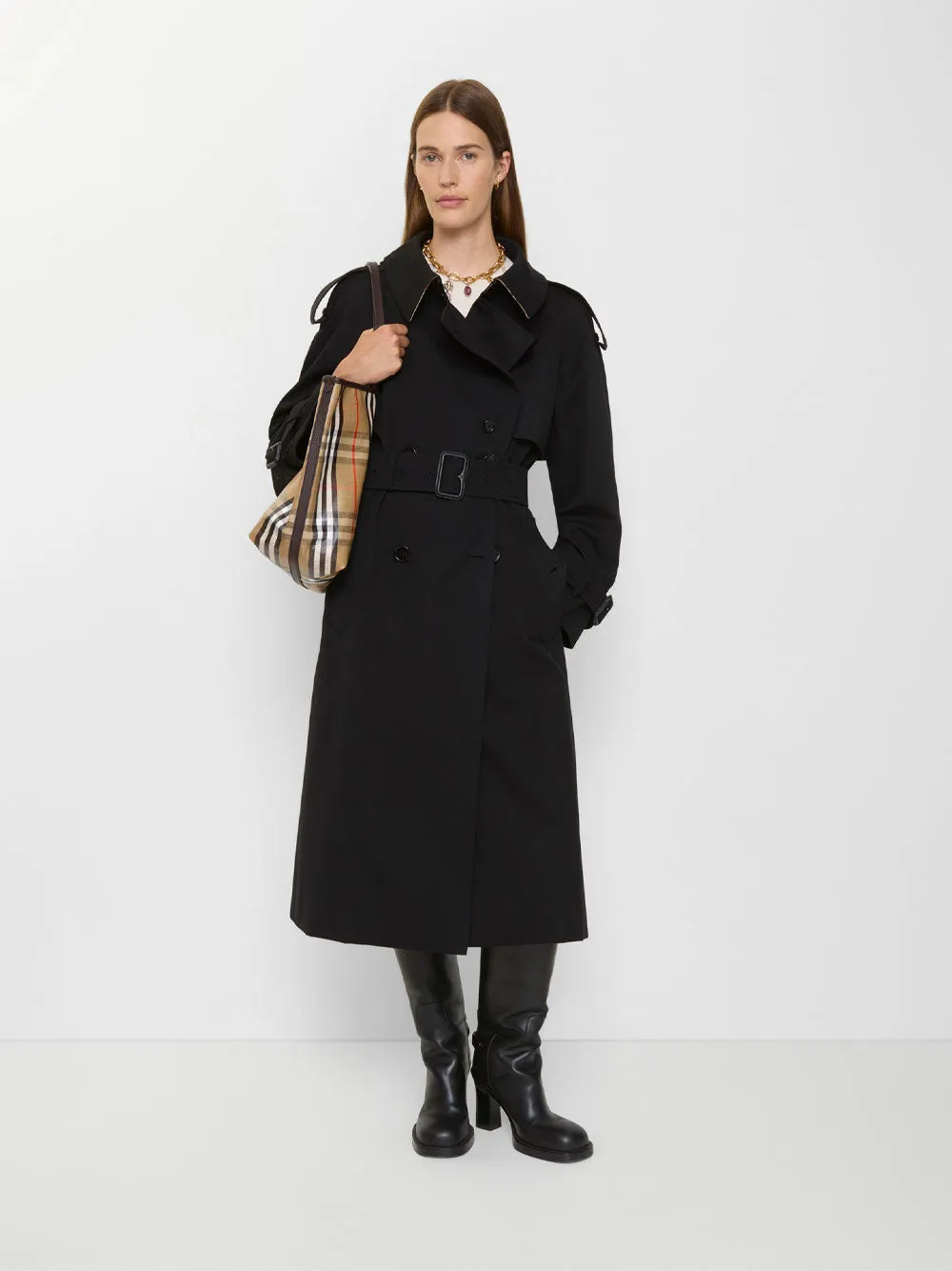 LONG GABARDINE FITZROVIA TRENCH COAT sold by Lord & Taylor product image thumbnail 2