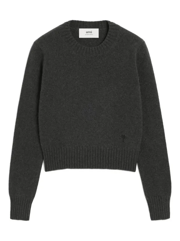 ANTHRACITE CREW NECK SWEATER made by Ami