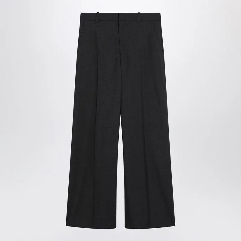 CHARCOAL WOOL WIDE-LEG PANT sold by Lord & Taylor