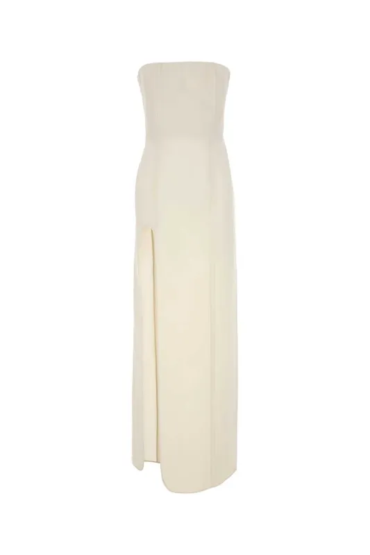 WHITE WOOL LONG DRESS sold by Lord & Taylor