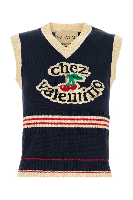 MIDNIGHT BLUE COTTON VEST sold by Lord & Taylor