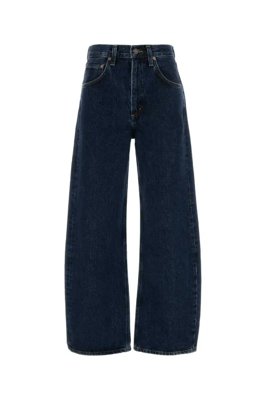 BLACK DENIM PECULUM WIDE-LEG JEANS sold by Lord & Taylor