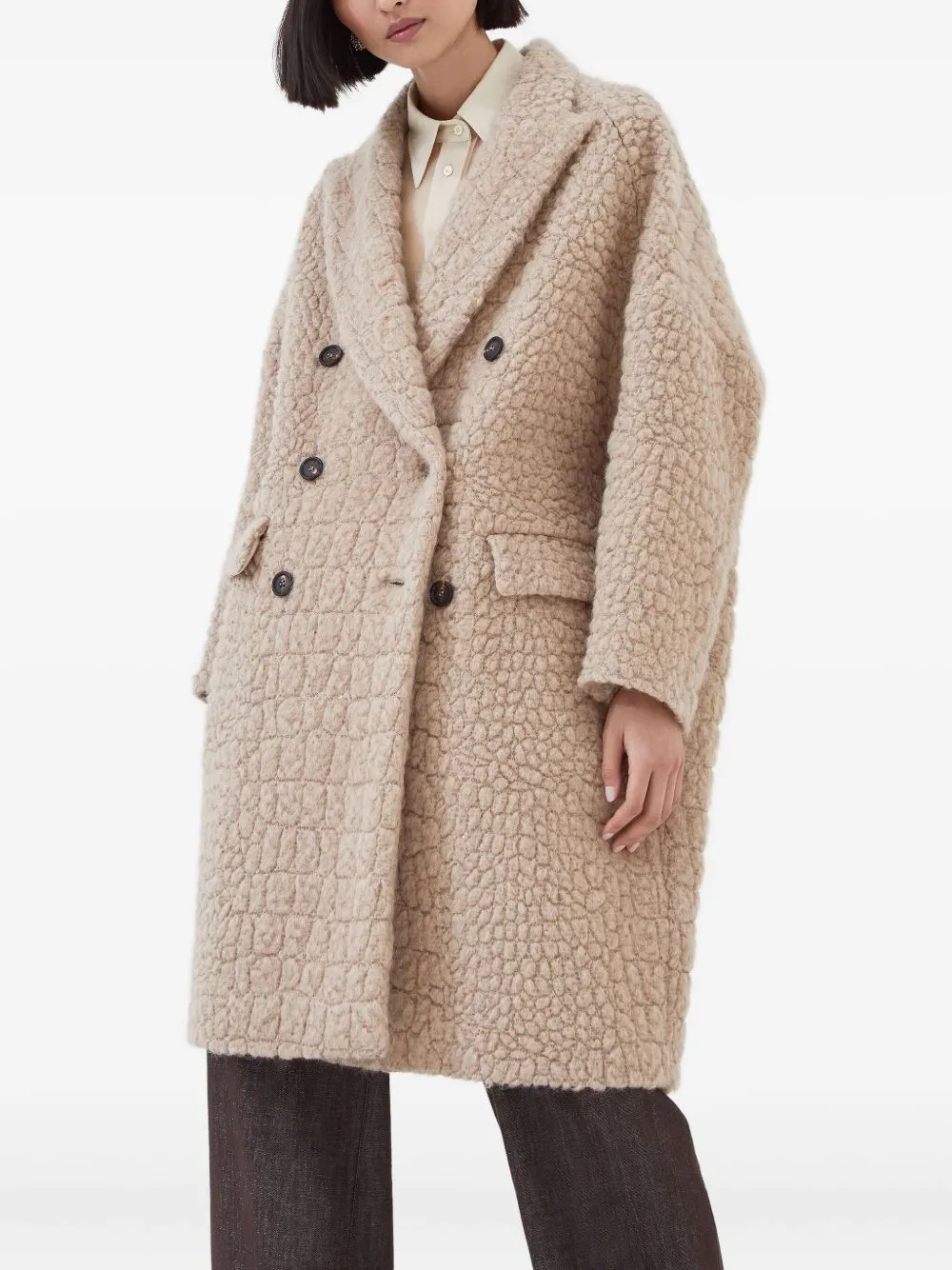 CAMEL SEQUIN EMBELLISHED COAT sold by Lord & Taylor product image thumbnail 2