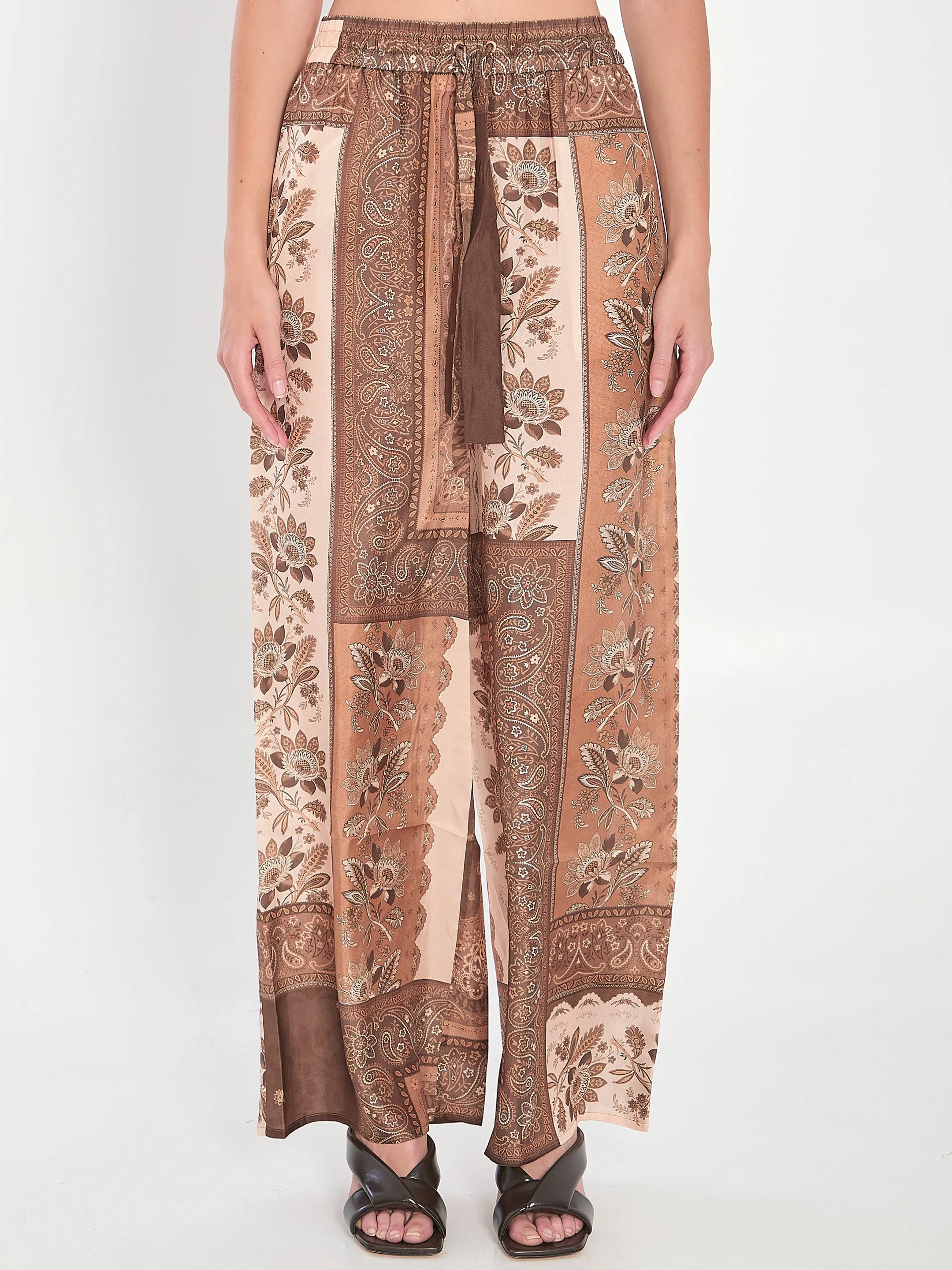 LUCKY PRINTED SILK TROUSERS sold by Lord & Taylor