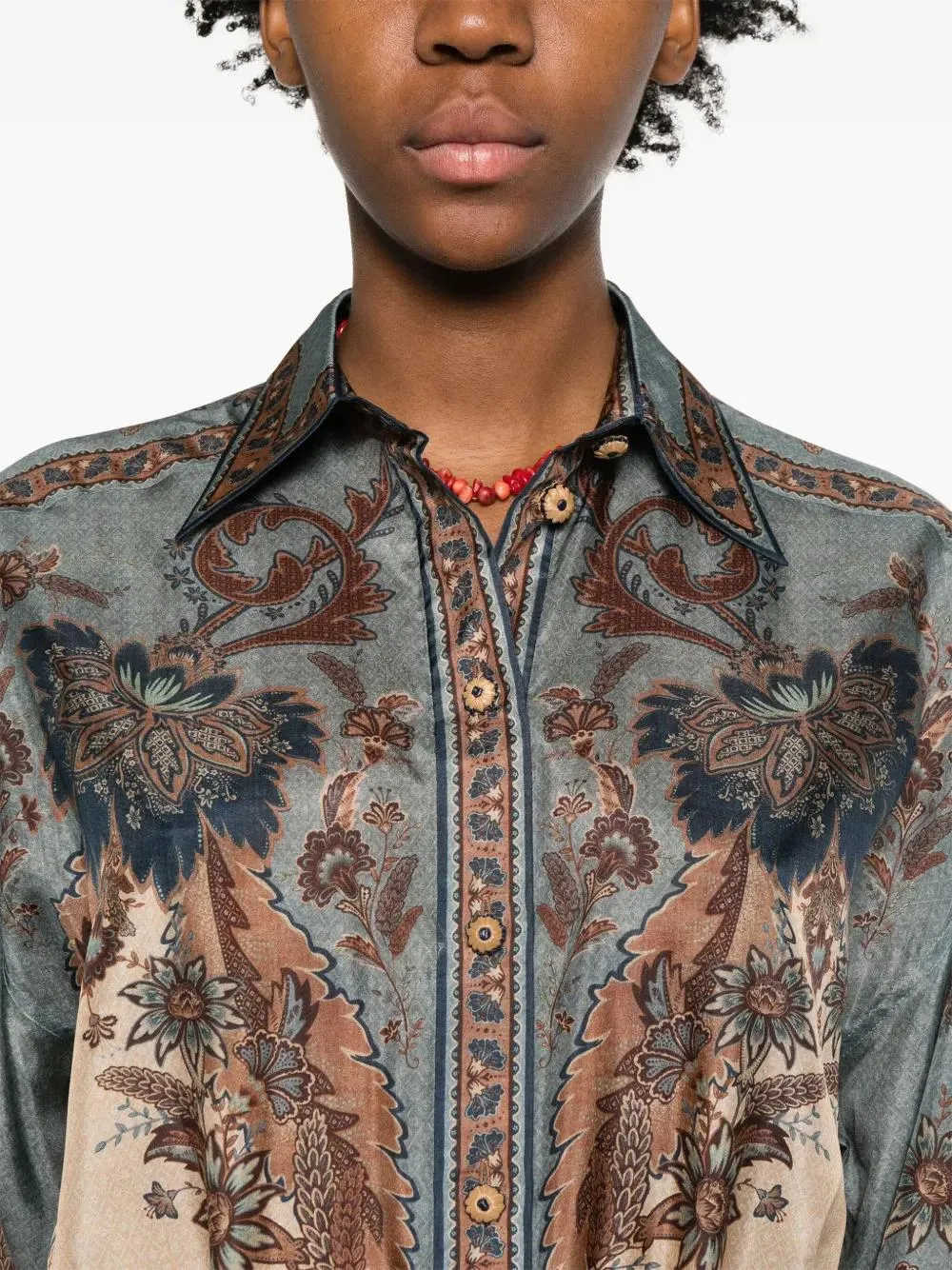 ASCENSION PRINTED SILK SHIRT sold by Lord & Taylor product image thumbnail 5