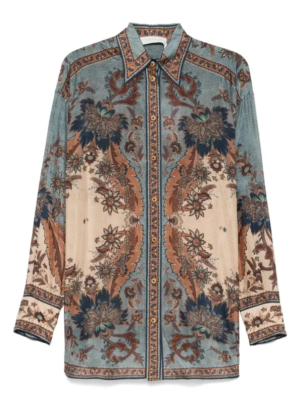 ASCENSION PRINTED SILK SHIRT sold by Lord & Taylor