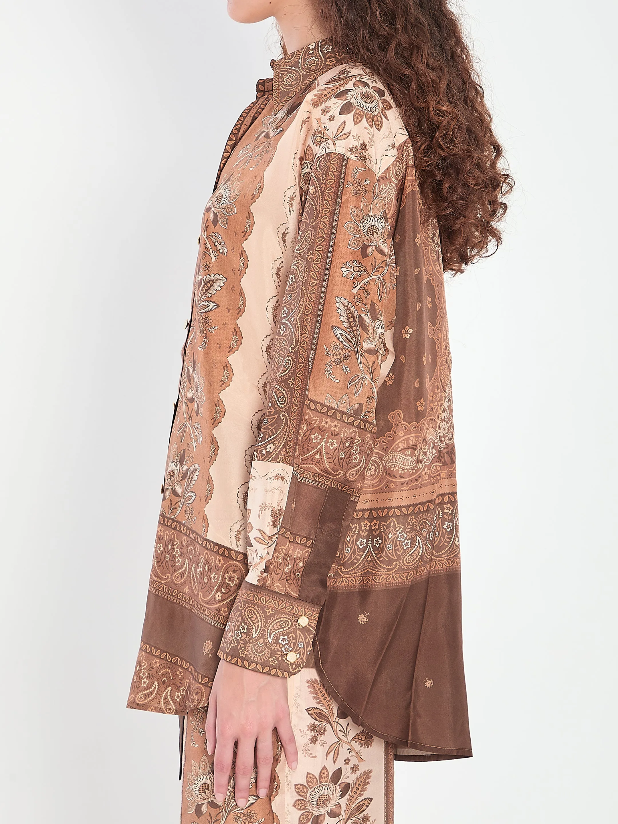 LUCKY PRINTED SILK SHIRT sold by Lord & Taylor product image thumbnail 3