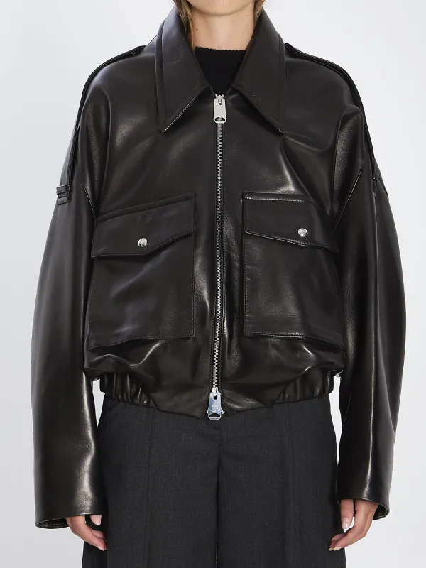 OWEY LEATHER JACKET sold by Lord & Taylor
