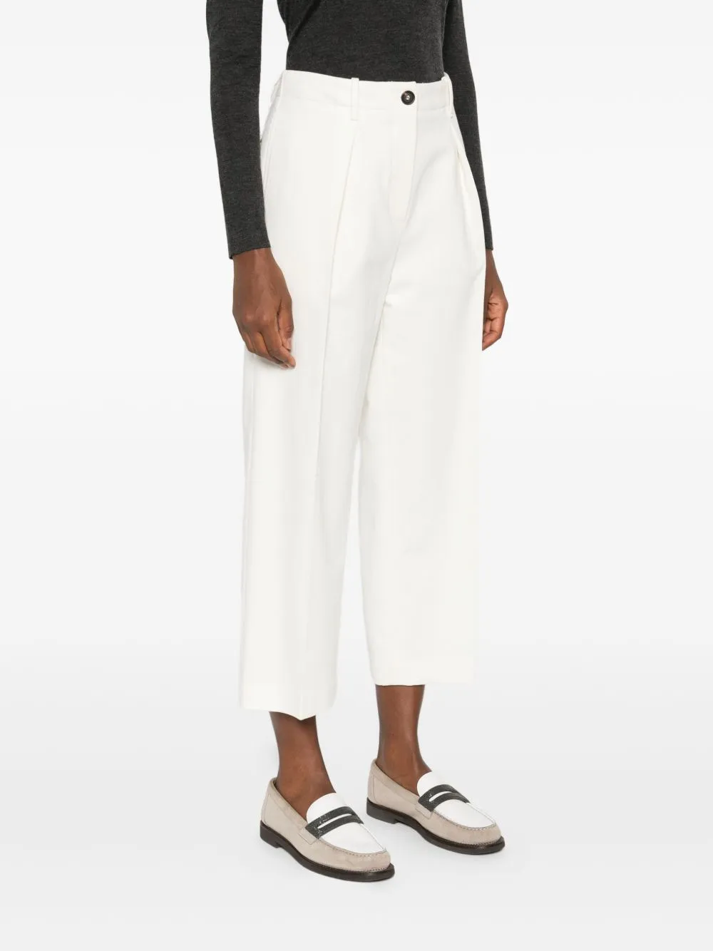 CROPPED COTTON TROUSERS sold by Lord & Taylor product image thumbnail 5