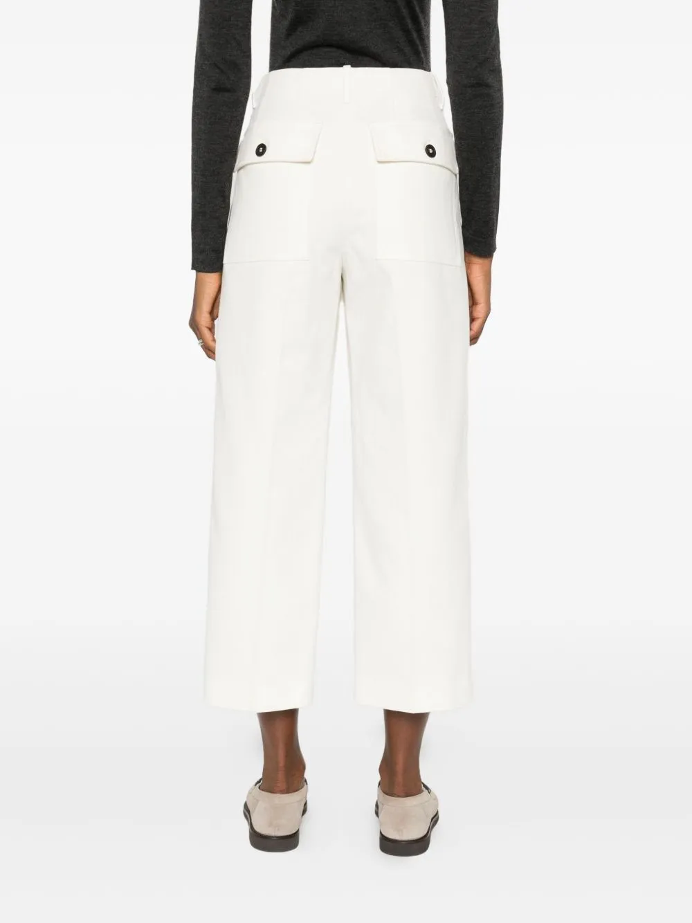 CROPPED COTTON TROUSERS sold by Lord & Taylor product image thumbnail 4