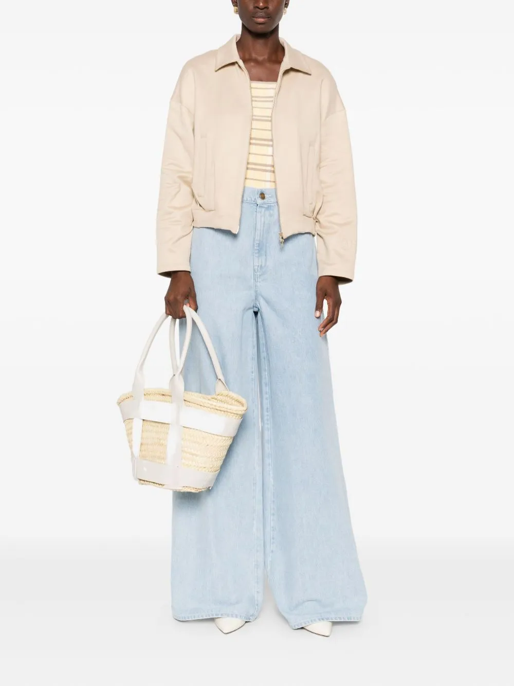 WIDE-LEG DENIM JEANS sold by Lord & Taylor product image thumbnail 3