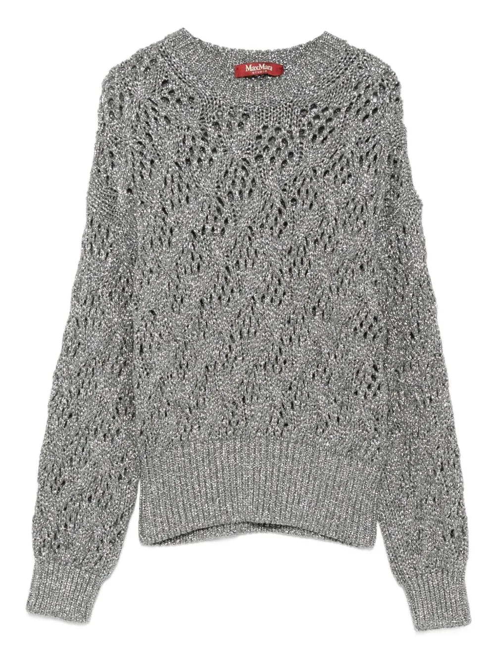 GREY TEXTURED CREW SWEATER sold by Lord & Taylor