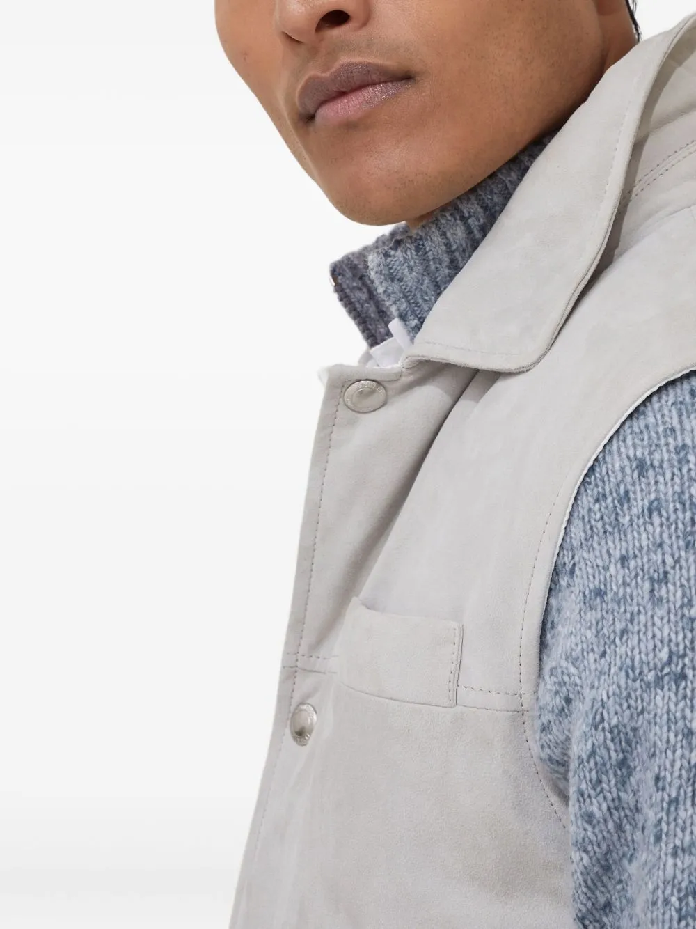 LEATHER DOWN VEST sold by Lord & Taylor product image thumbnail 4