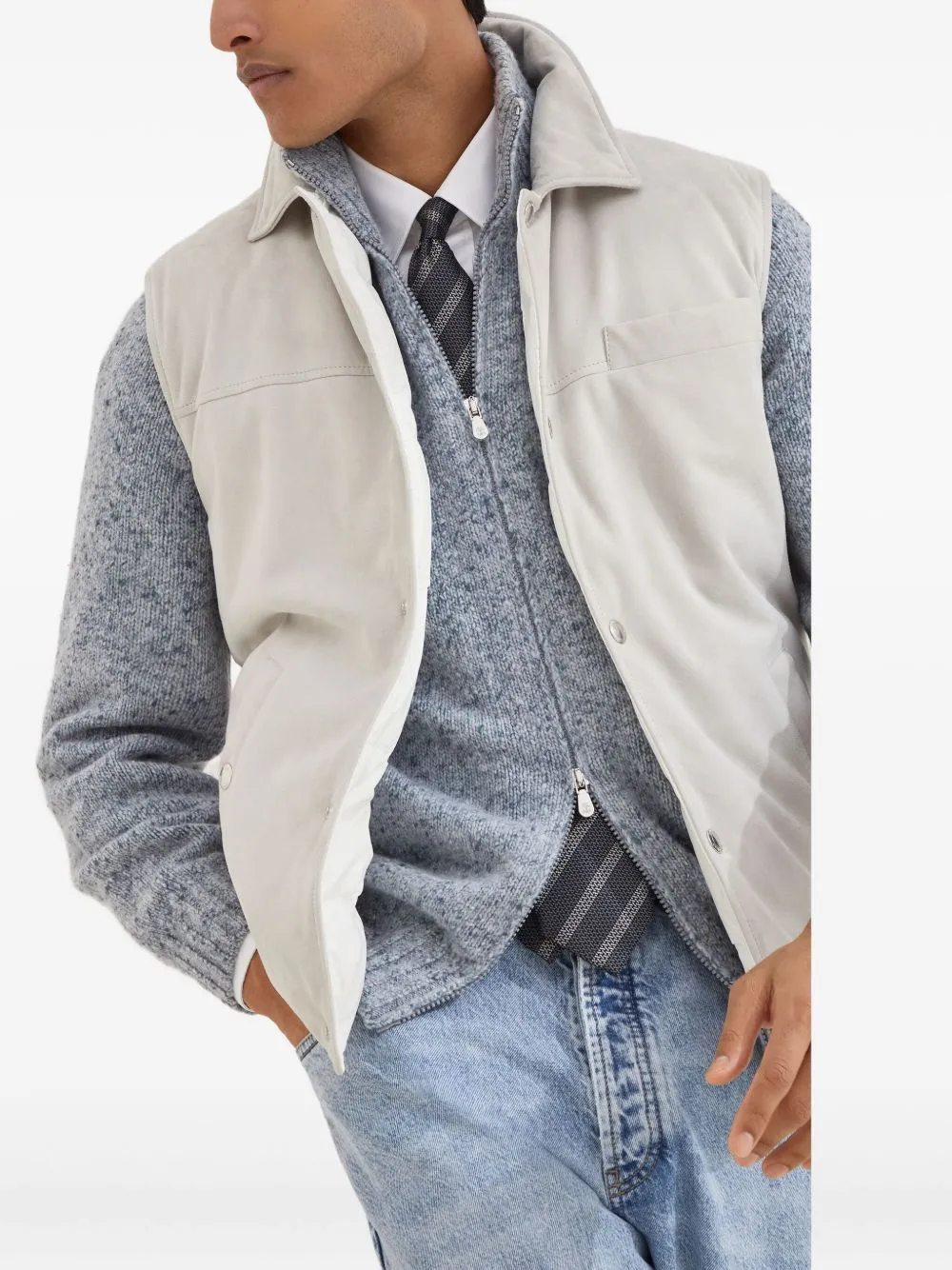 LEATHER DOWN VEST sold by Lord & Taylor product image thumbnail 5