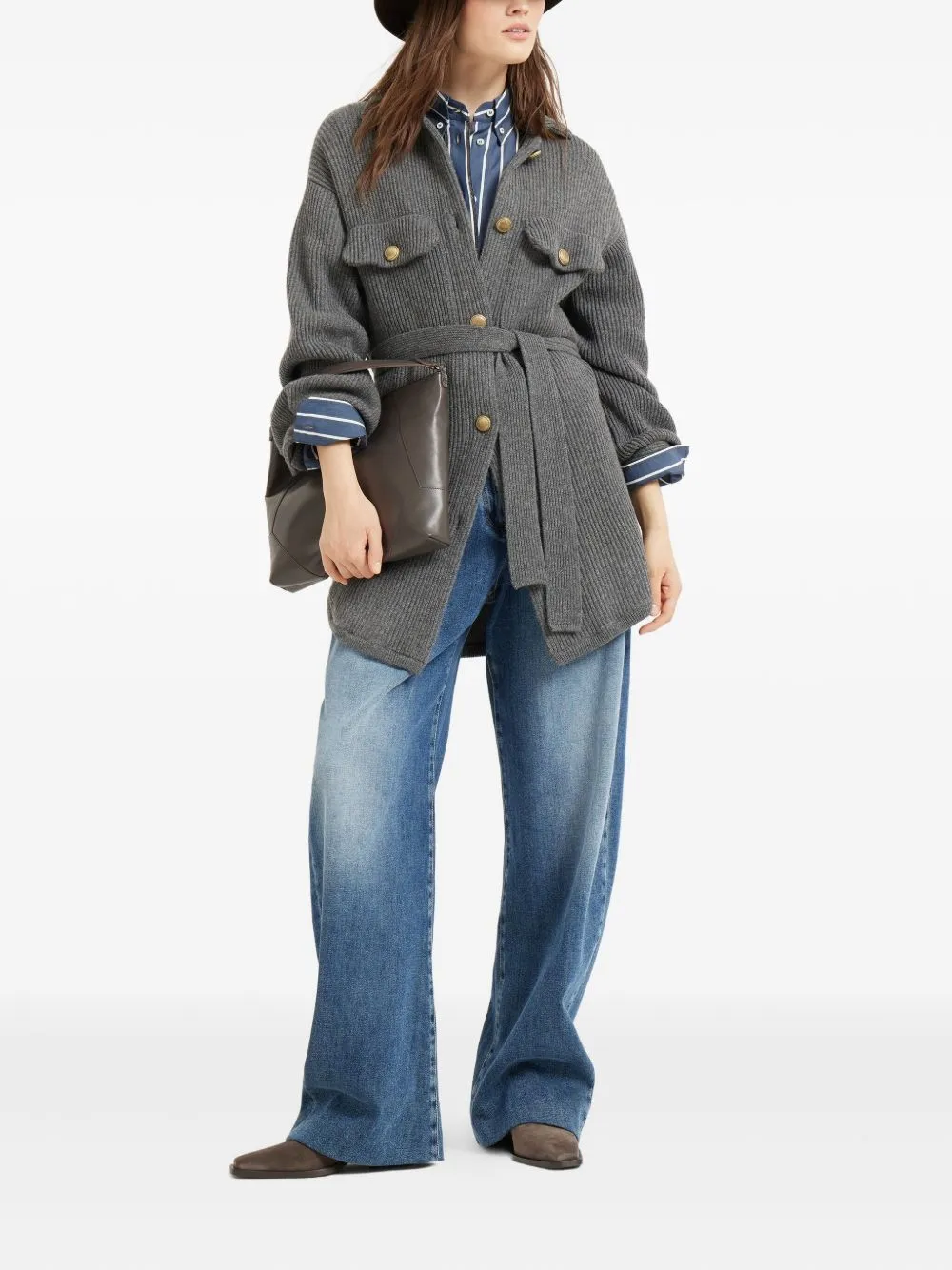 Brunello Cucinelli Sweaters Grey sold by Lord & Taylor product image thumbnail 4