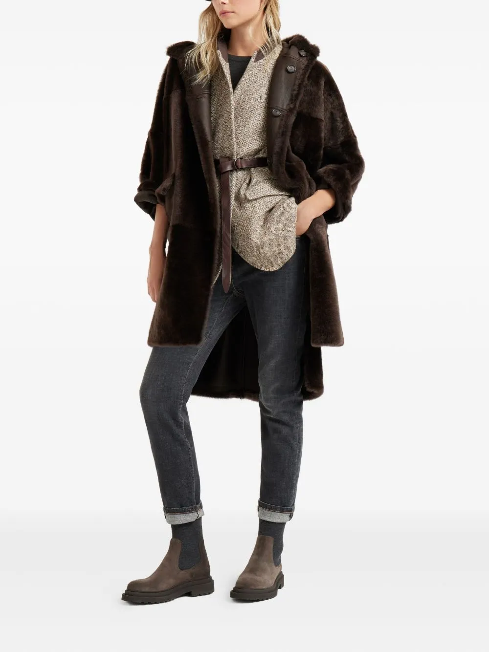 Brunello Cucinelli Coats Brown sold by Lord & Taylor product image thumbnail 2