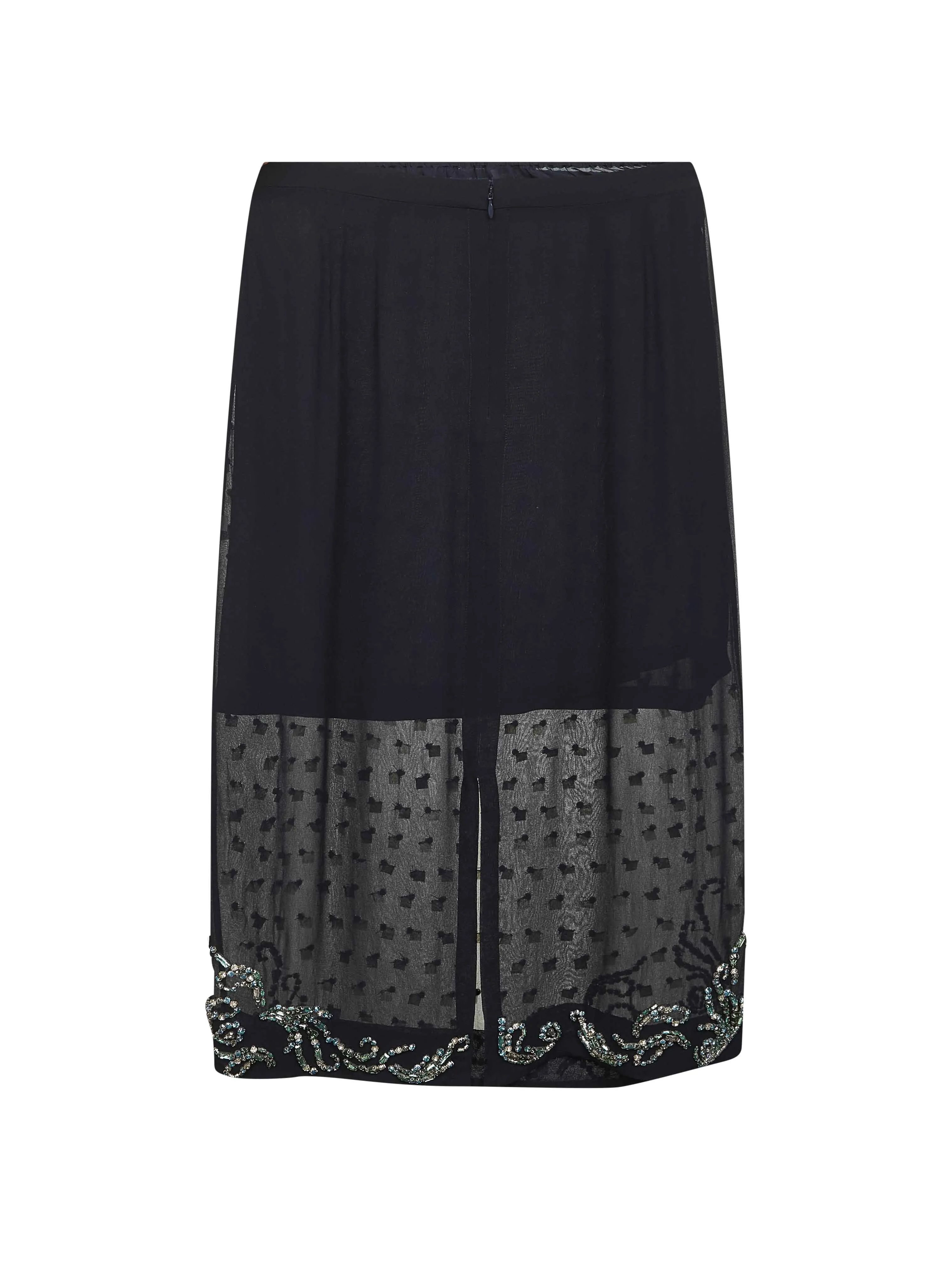 Blue Georgette Jewel Embellished Midi Skirt sold by Lord & Taylor product image thumbnail 2