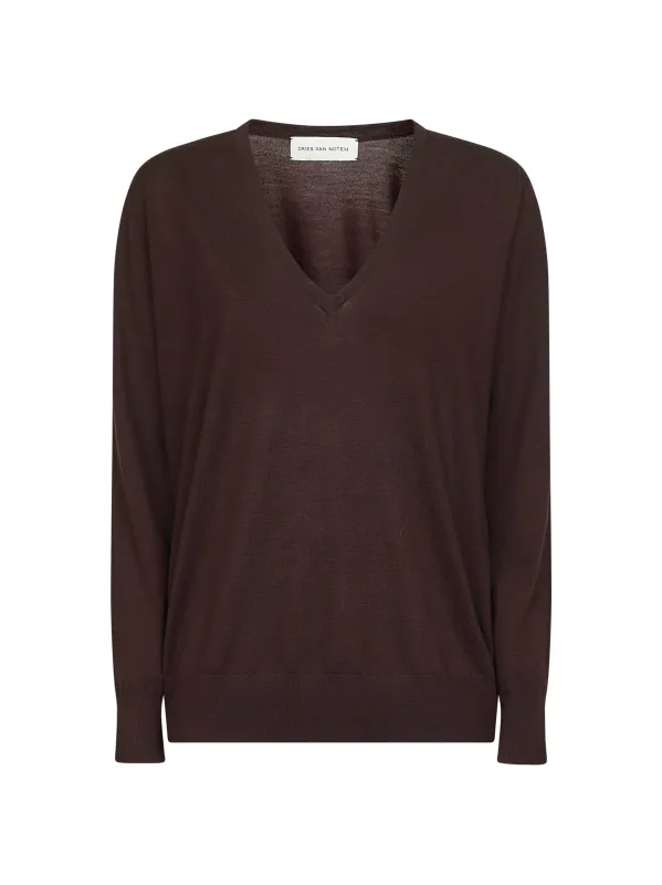 Brown Merino Wool Loose-Fit Sweater sold by Lord & Taylor