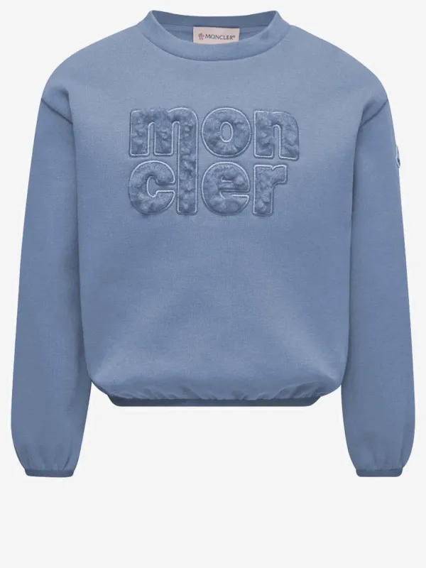 Cotton Sweatshirt with Teddy Logo made by Moncler