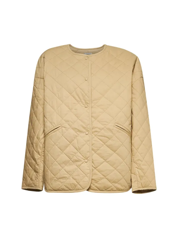Beige Organic Cotton Quilted Jacket sold by Lord & Taylor