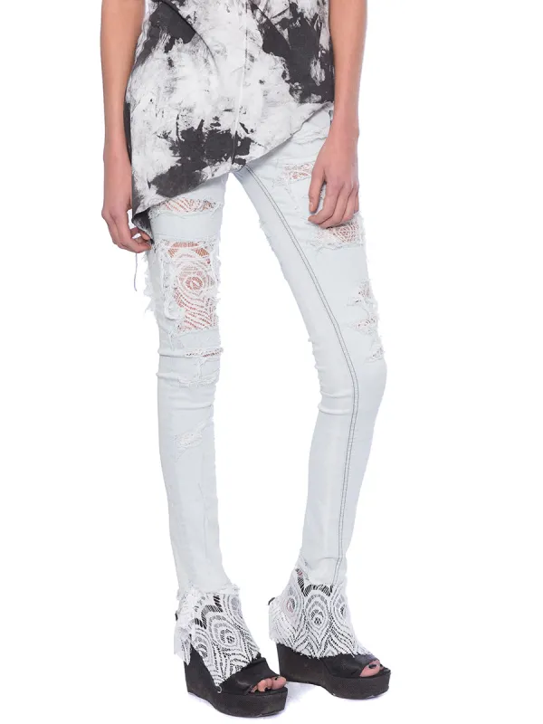 SKINNY JEANS WITH LACE sold by Lord & Taylor