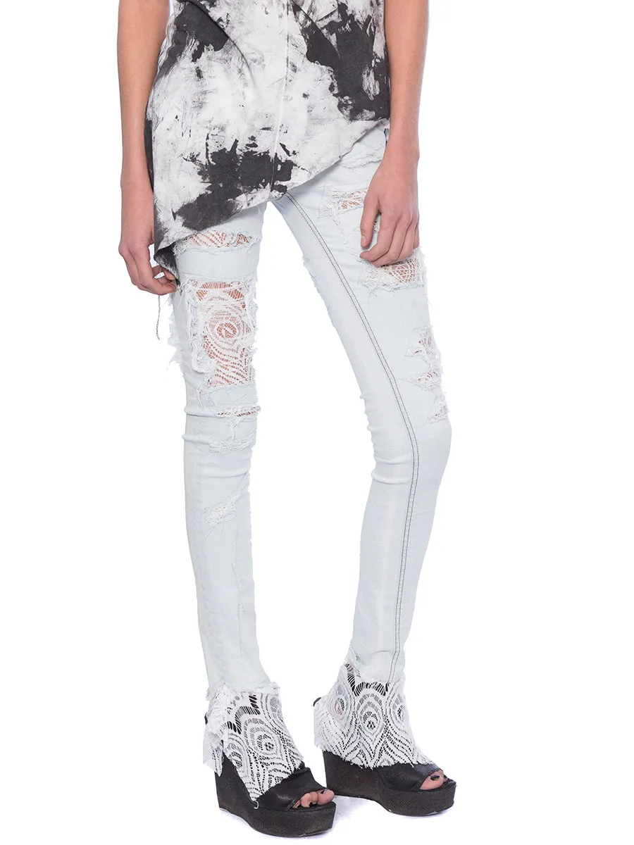 SKINNY JEANS WITH LACE sold by Lord & Taylor