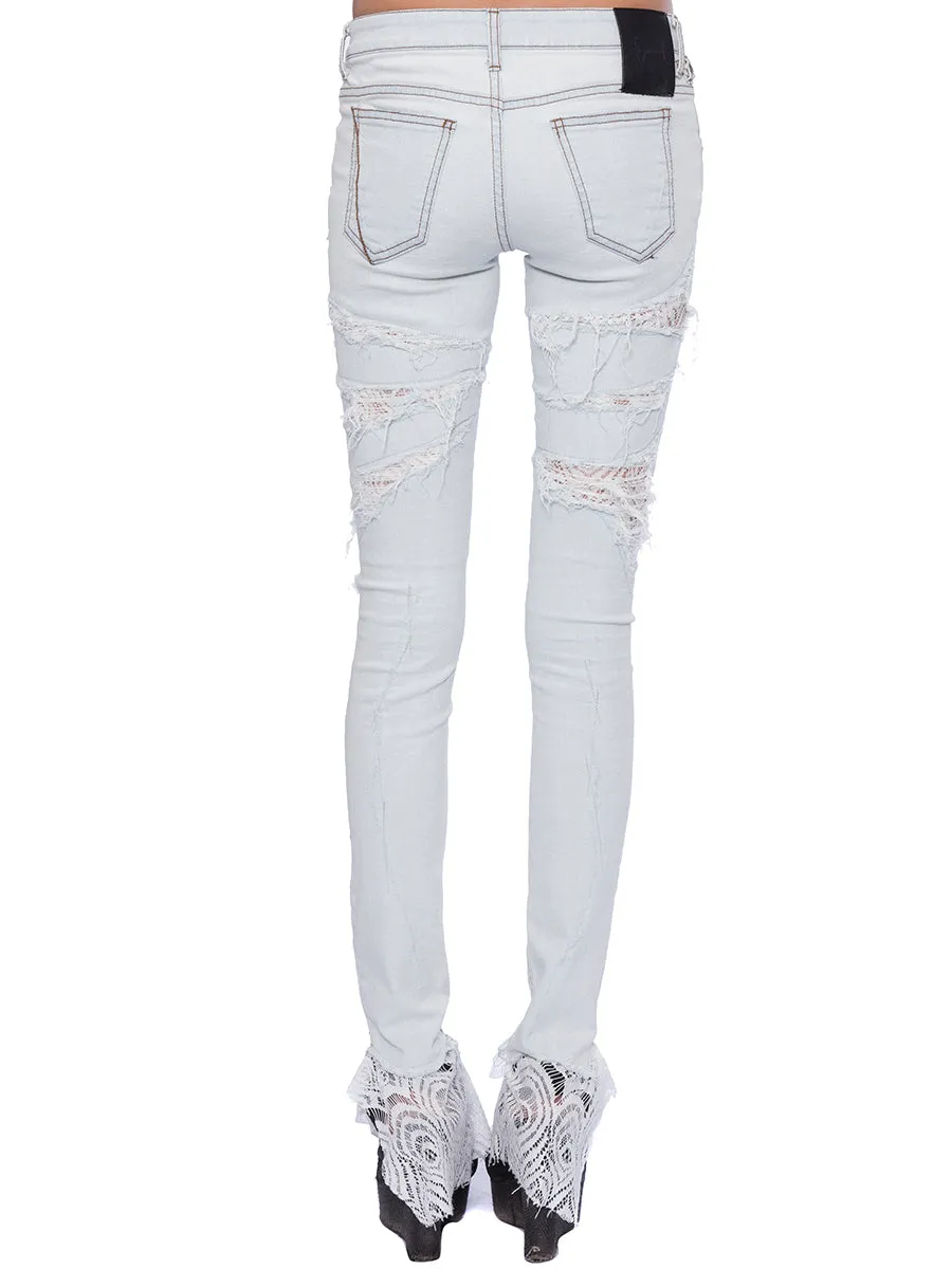 SKINNY JEANS WITH LACE sold by Lord & Taylor product image thumbnail 5