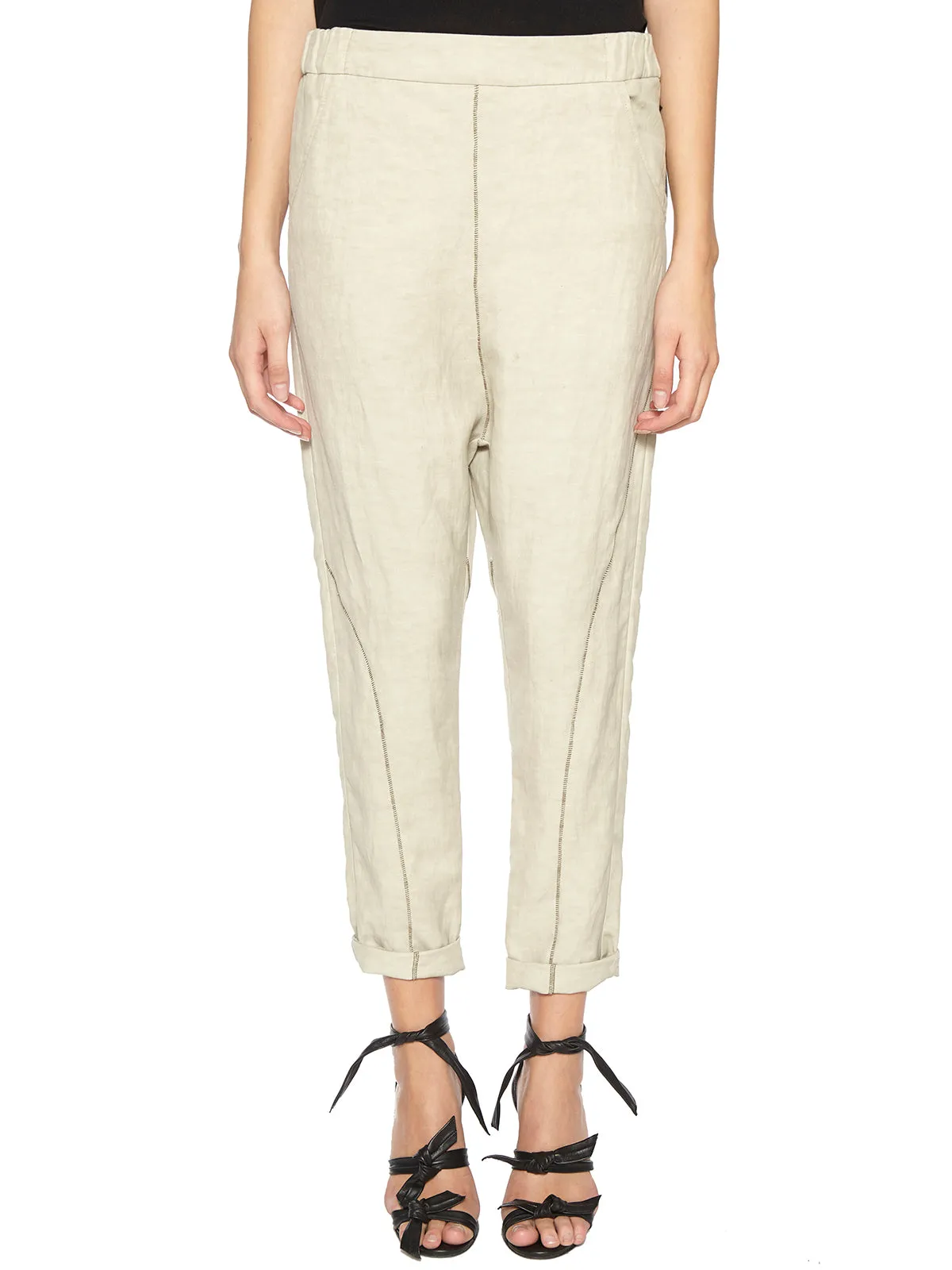 BAGGY PANT WITH STITCHING sold by Lord & Taylor product image thumbnail 3