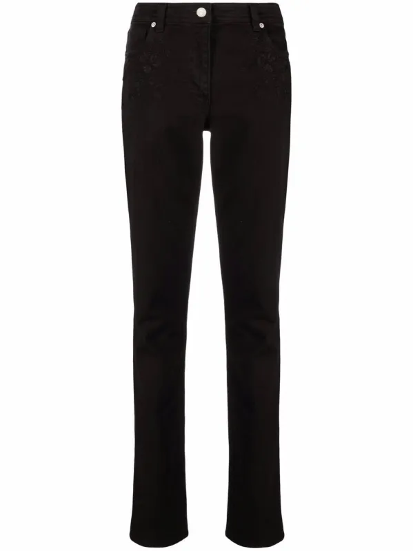FLORAL-EMBROIDERED SKINNY JEANS sold by Lord & Taylor
