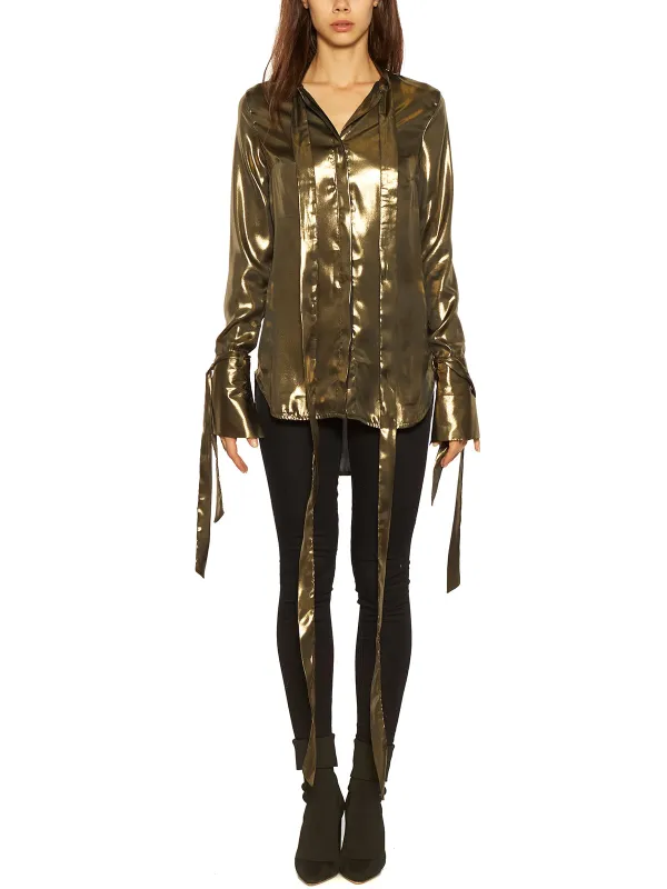 LAME SHIRT WITH SCARF sold by Lord & Taylor