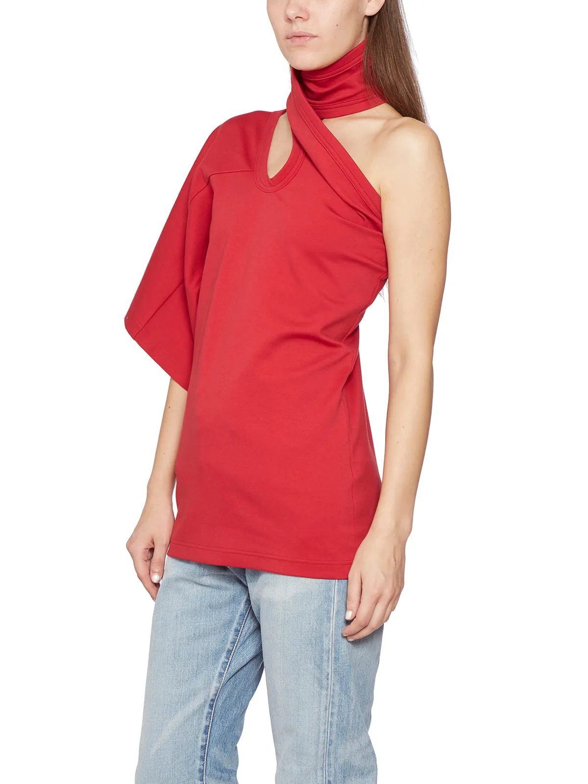 ONE-SHOULDER COTTON TOP sold by Lord & Taylor product image thumbnail 4