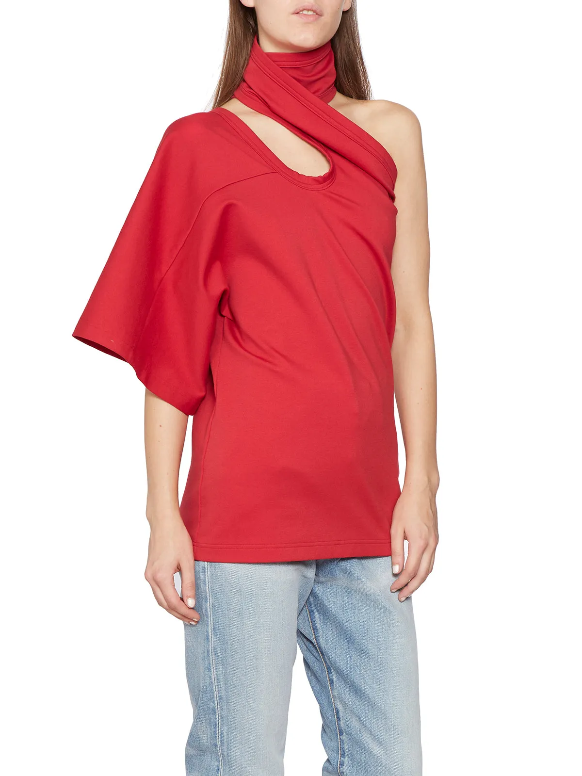ONE-SHOULDER COTTON TOP sold by Lord & Taylor product image thumbnail 3