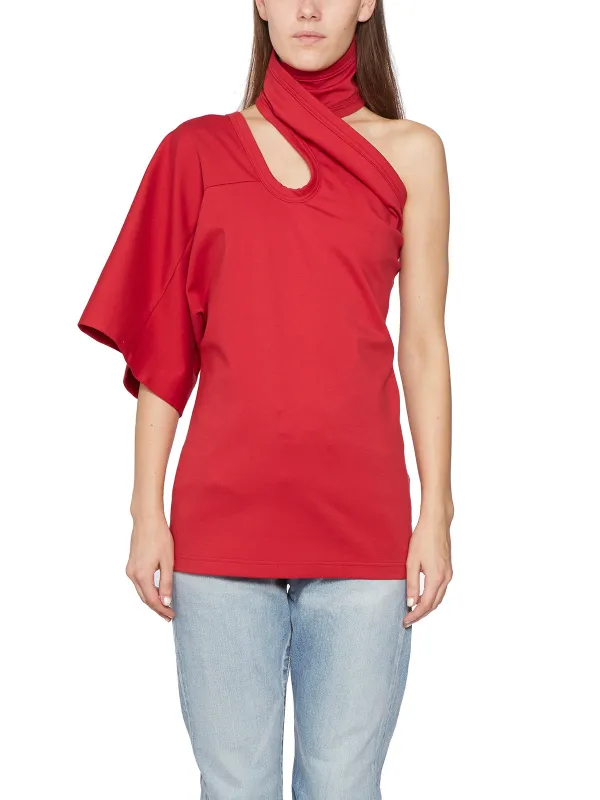 ONE-SHOULDER COTTON TOP sold by Lord & Taylor